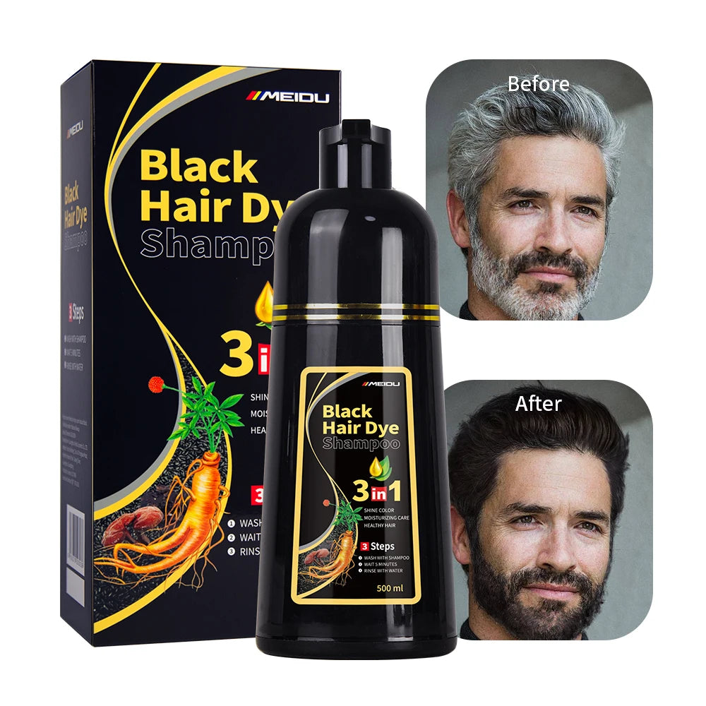 Des Cheveux Noirs, Propres et Brillants en Un Seul Geste